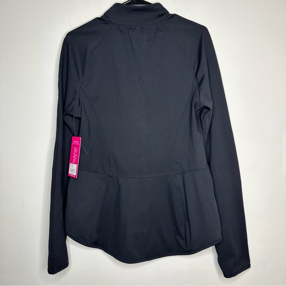 NWT Yogalicious Women’s Full Zip Stretch Thumbholes Black Athletic Jacket Size L - Picture 2 of 9